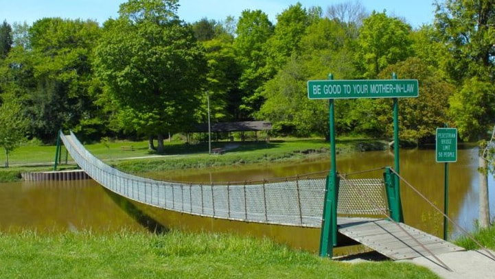 Picture - Mother-in-law bridge located in Croswell Michigan