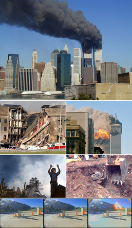 Collection of photos related to the September 11 attacks